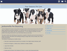 Tablet Screenshot of fourseasonspetcare.net
